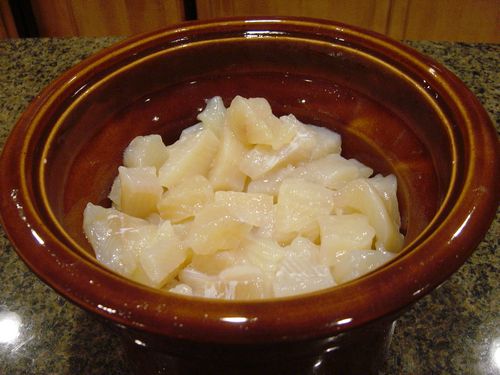 Drained and ready for vinegar