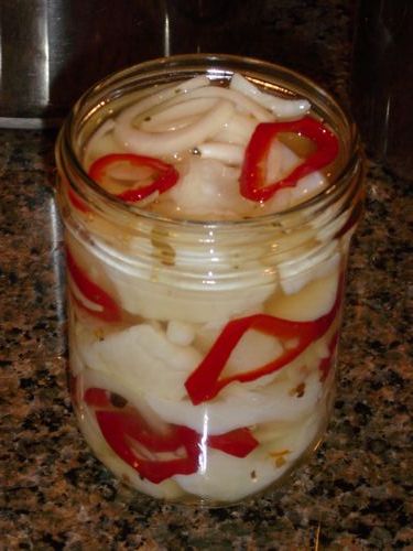 Finished spicy pint jar.