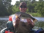 My brother and a largemouth bass