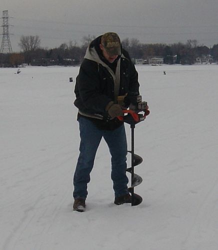 Mark drilling a hole