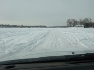 Road on the ice